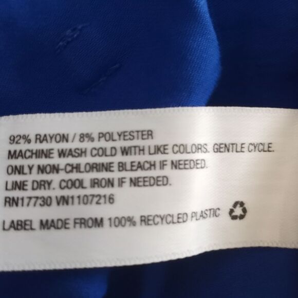 A New Day Paper Bag Waist Blue Shorts with Tie-Waist Sz.16 EUC - Picture 8 of 8
